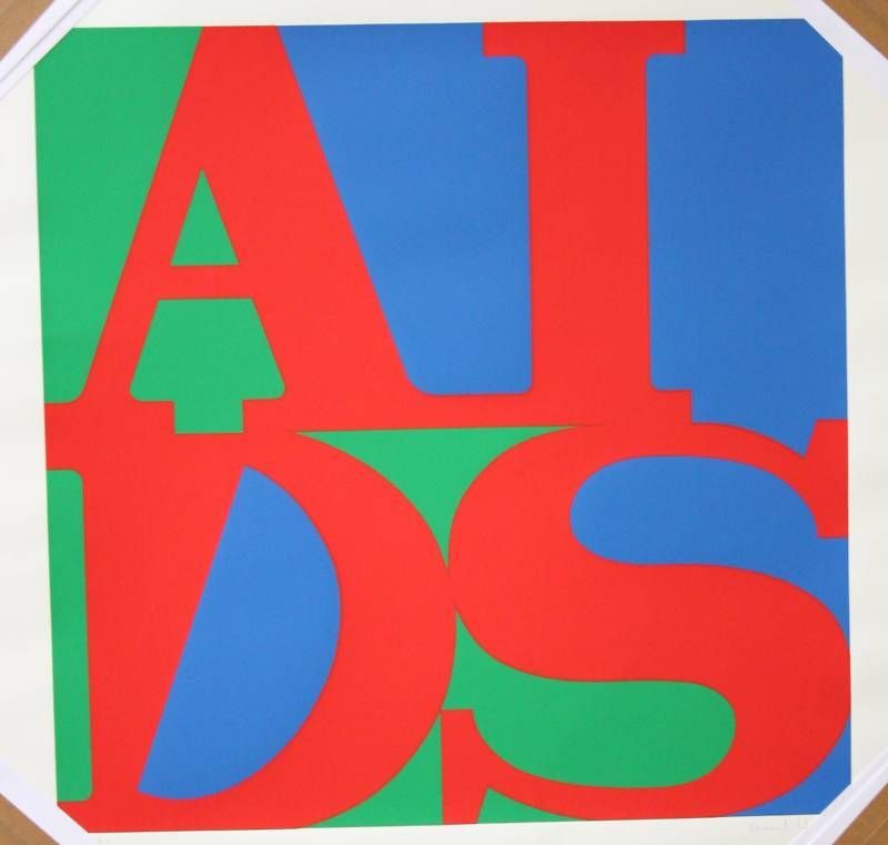 Robert Indiana General Idea AIDS hand signed mint  