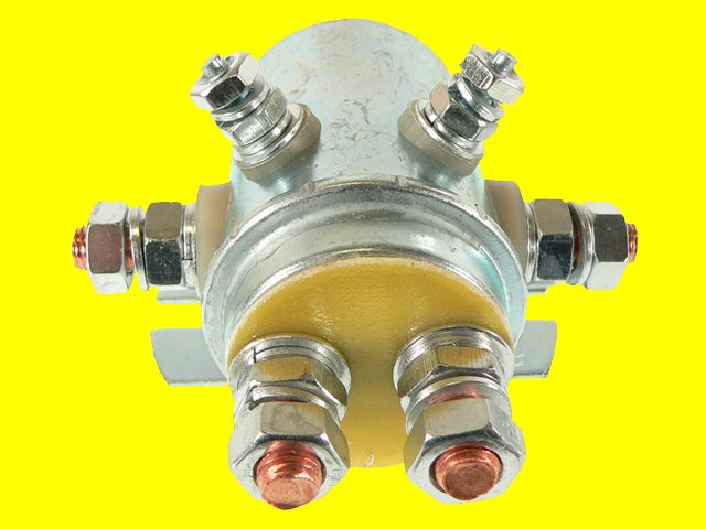 WINCH GOLF CART SILVER CONTACTS SOLENOID 6 TERM 12 Volt  