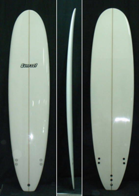 Poly Fiberglass White longboard Funboard Surfboard  