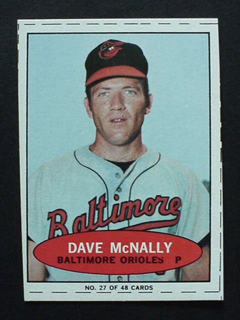 1971 Bazooka Dave McNally Numbered Proof Card Topps  