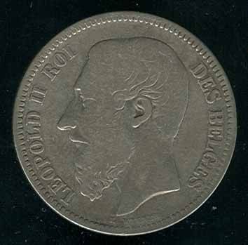 BELGIUM SCARCE NICE 2 FRANCS 1867 SILVER COIN   