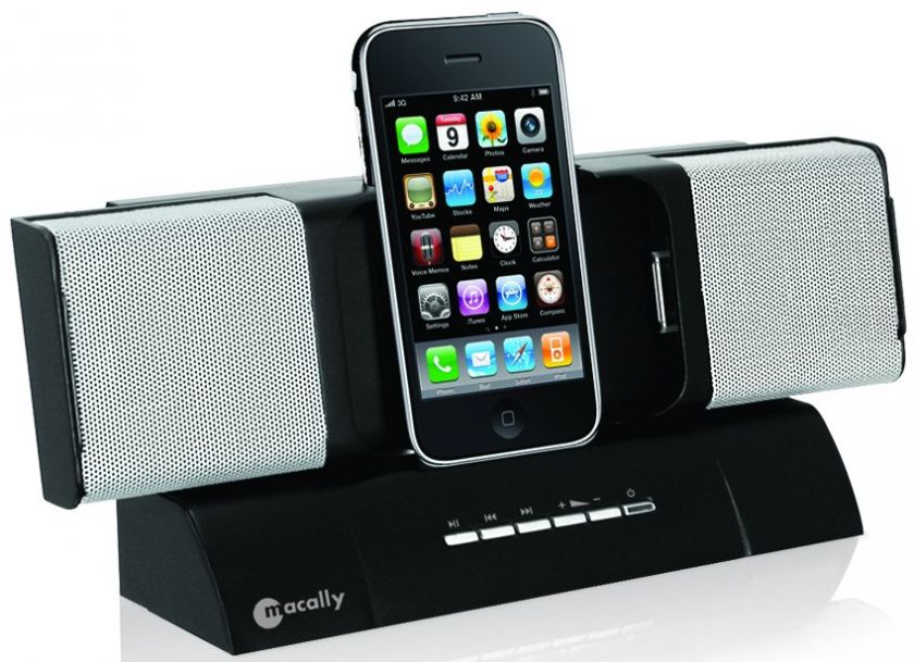 MACALLY STEREO SPEAKERS CHARGER FOR iPOD TOUCH iTOUCH  