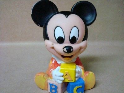   Shelcore Inc 1986 Baby Mickey Mouse Squeaky Plastic Toy 1984 Disney 7