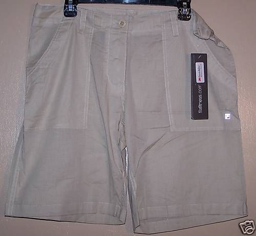 Fila Womens 3M Scotchlite Buttonfly Tan Short M Active  