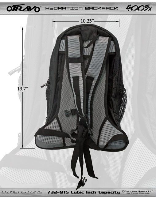 WATER HYDRATION BACKPACK PACK BAG NO BLADDER RESERVOIR (4005x 