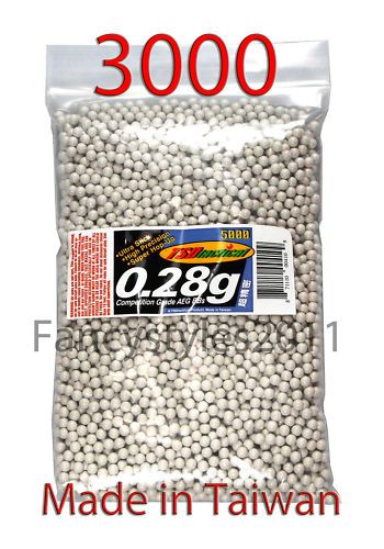 3000 6mm .28g Airsoft BB Gun Rifles Plastic Pellets Bullets 1000 