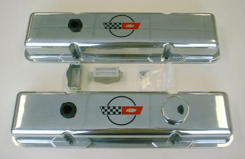 Corvette Aluminum Valve Covers w/Logo  