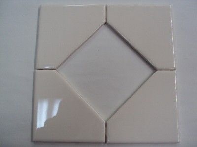 biscuit tan tile w/ 4 diamond cut out 10  