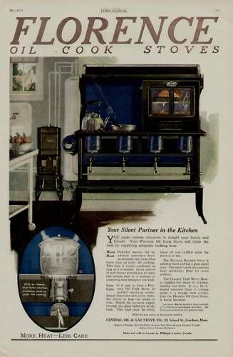 1920 FLORENCE GAS STOVE AD /SUPER VINTAGE KITCHEN SCENE  