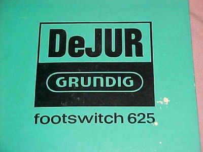 Grundig Footswitch De Jur Vintage GRUNDIG Foot Switch Browning Golden 