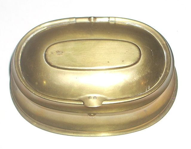 Antique Brass Plated Jewelry Presentation Trinket Box  