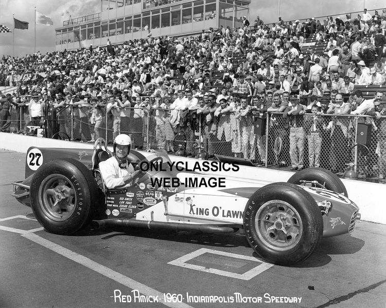 1960 INDY 500 RED AMICK OFFY RACE CAR AUTO RACING PHOTO  