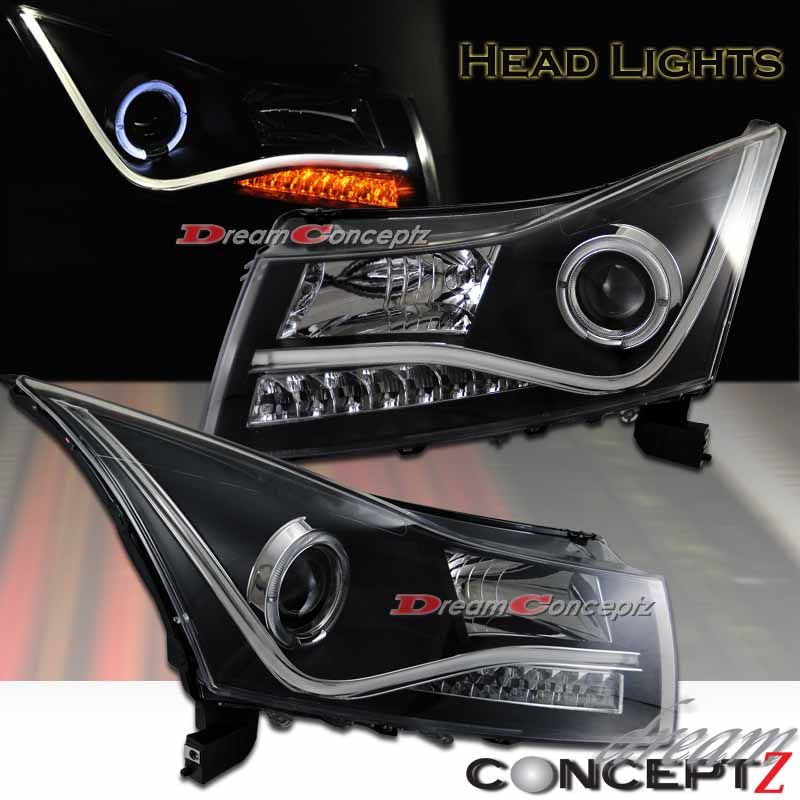   CHEVROLET CRUZE PROJECTOR HEADLIGHTS w/ LED STRIPE & LED AMBER SIGNAL