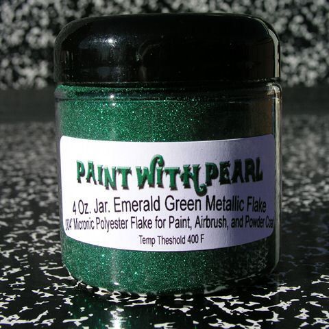 Emerald Green Metal flake paint powder coat custom gel  