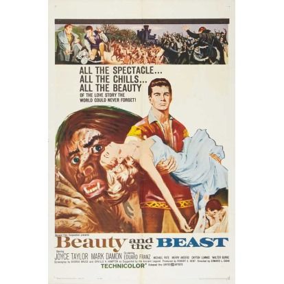   poster of Beauty and the Beast printed on heavy card stock