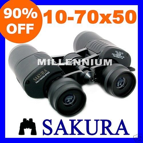 SAKURA 10 70 x 50 10x50 Day Night Sport ZOOM BINOCULARS  