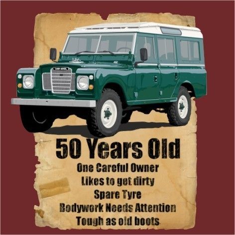 50 Year Old 50th Birthday Gift Land Rover Funny T Shirt  