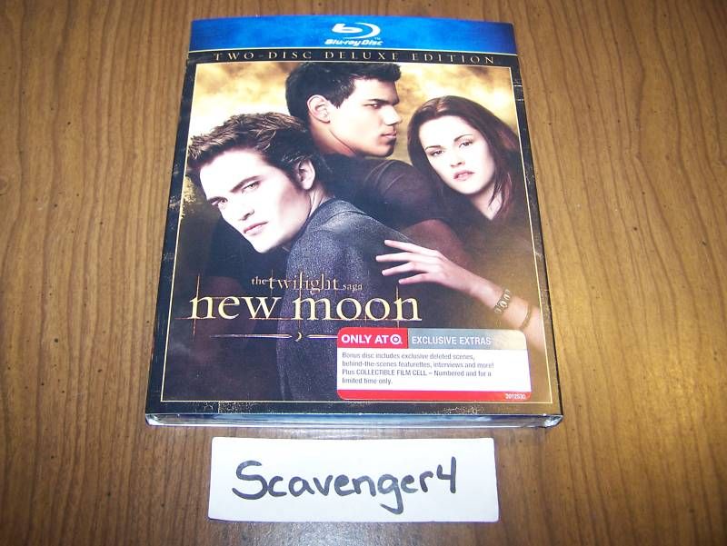 Twilight New Moon 2 Disc Blu ray NEW Sealed Film Cell  