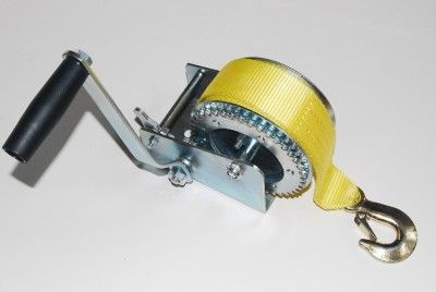 2000 LB Hand winch trailer hook boat tow strap jet ski crank marine 