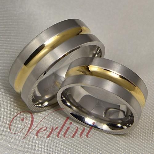  Titanium Wedding Bands 14k Gold Groove Matching Set Rings Hot Bridal 