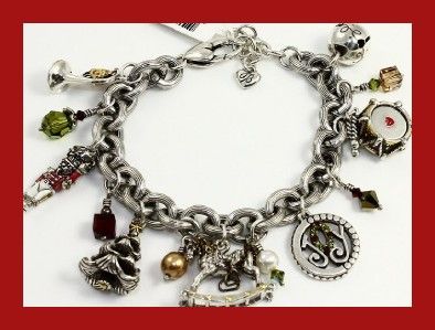 Brighton HOLIDAY JOY XMAS Charm Bracelet NWT & Tin  