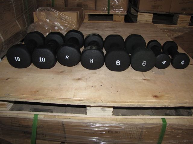 Pair Neoprene Dumbbell Set (4lb 6lb 8lb 10lb) Aerobics Boxing MMA 