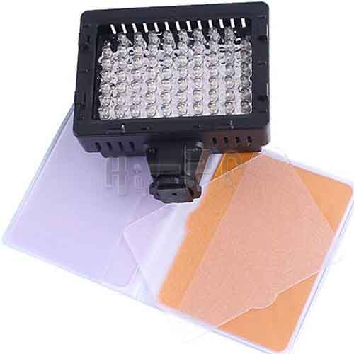   76 LED Camera Video Camcorder Hot Shoe Light Lamp w/2 Filter 450D 550D