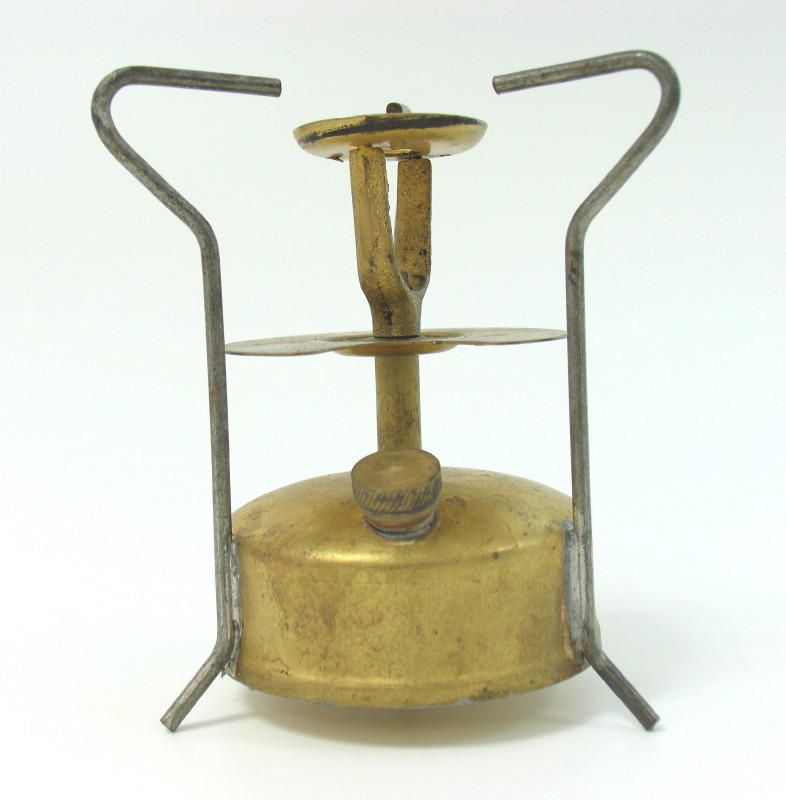 VINTAGE PORTABLE BRASS CAMP STOVE HEATER  