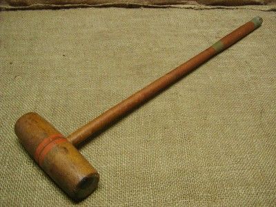 Vintage Croquet Mallet  Antique Sports Old Game Wooden  