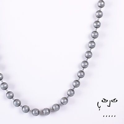 24 INCH 6.3mm MENS DUNGEON FINISH BALL CHAIN NECKLACE  