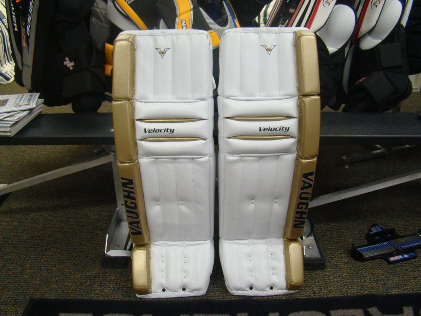 Vaughn 7800 V5 Pro Custom Goalie Leg Pads 35+1 Vertical Stitch  