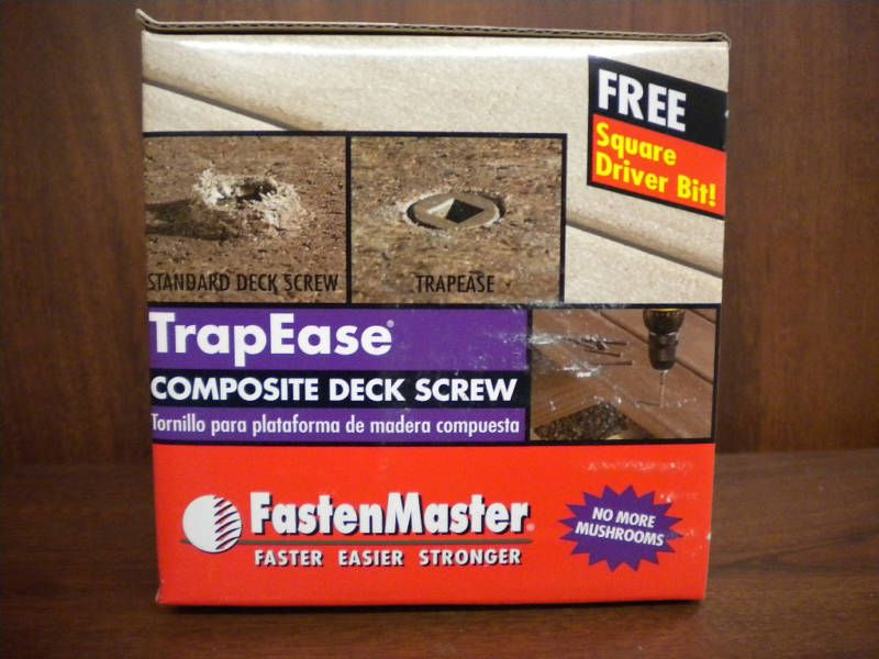 TRAP EASE 2 1/2 COMPOSITE DECK SCREW GRAY  