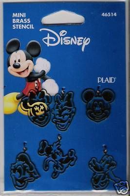 Disney ® Brass Stencil 46514 6 pc Charms Mickey Group  