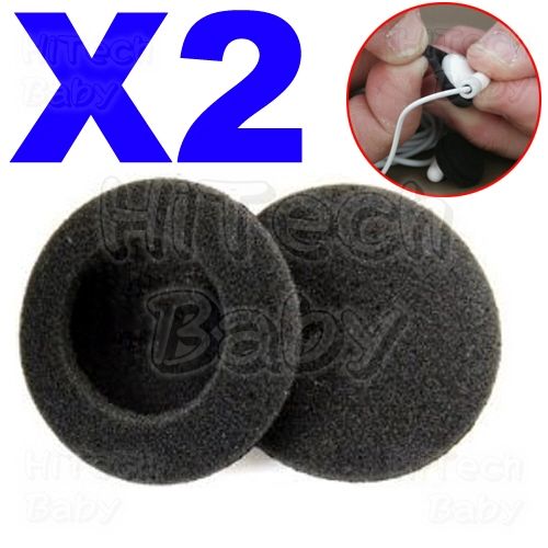 15mm Earphone Headphone Foam Ear Pad Cover Black  