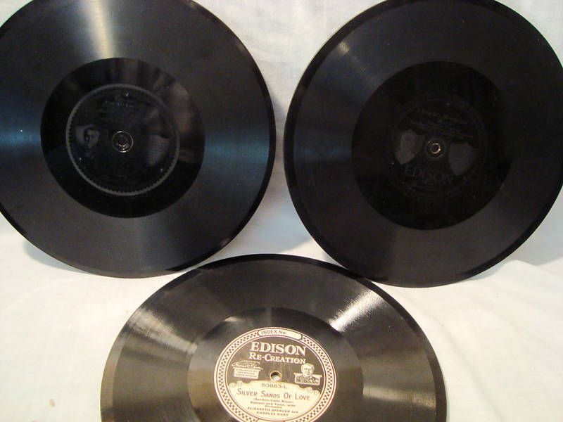 EDISON THREE RECORD LOT  