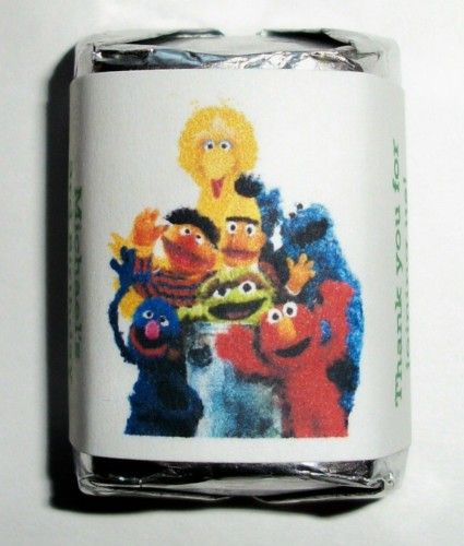 60 SESAME STREET BIRTHDAY PARTY FAVORS CANDY WRAPPERS  