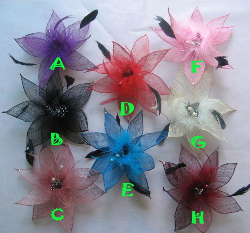 Girls Women 3 Silk Rose Flower Flower Hair Bow Clips Brooch 8 color 