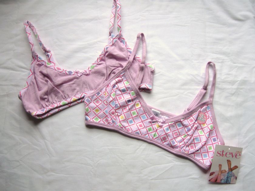 NWT Girls Sz. 34 2 PK. Adjustable Bras by Steve Girls  