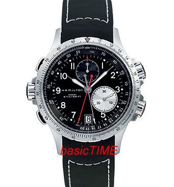 HAMILTON MEN PILOT WATCH KHAKI E.T.O. CHRONOGRAPH FLYBACK SAPPHIRE 