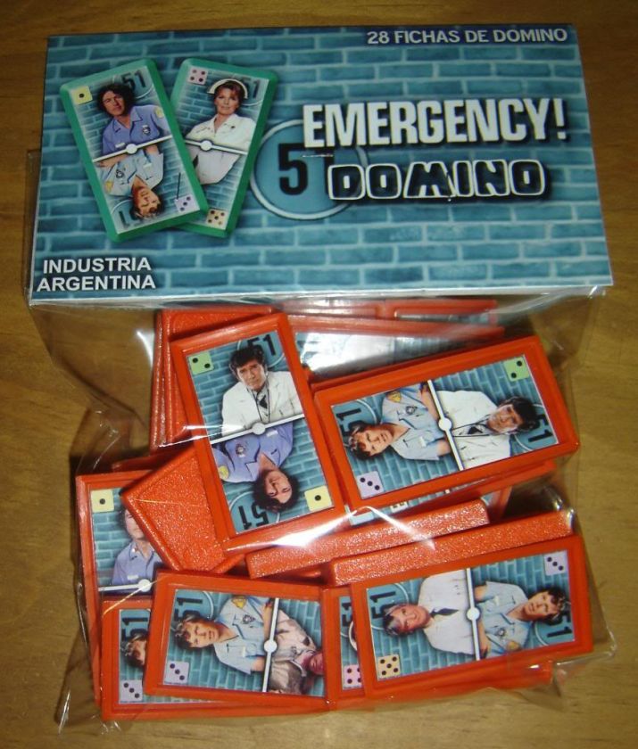 EMERGENCY Argentina DOMINO boardgame DOMINOES Robert Fuller TV serie 