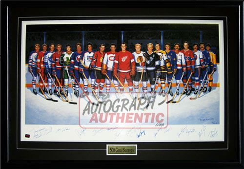 Autographed 500 Goals Scorer Lithograph LTD ED RARE  