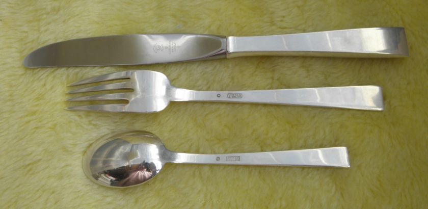   Sterling Silver 925 1952 3pc Set Gold Trim Sterling 164 gm Scrap