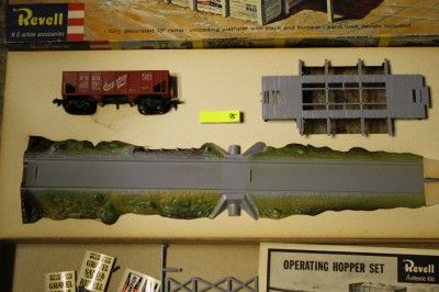 1959 Revell HO Operating Hopper Set + Operating Car FULLY DECORATED 