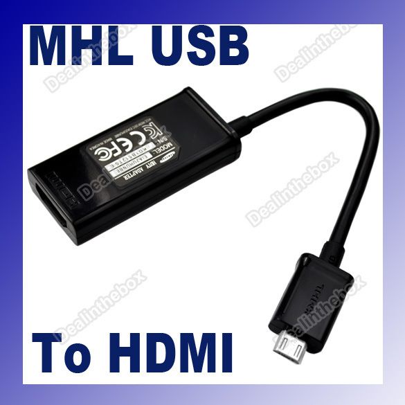   USB MHL to HDMI Adapter For Galaxy S II i9100 HTC Flyer G14 Black New