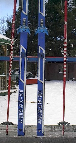 KIDS Cross Country 62 Skis 3 pin 160 cm +Poles NORVIK  