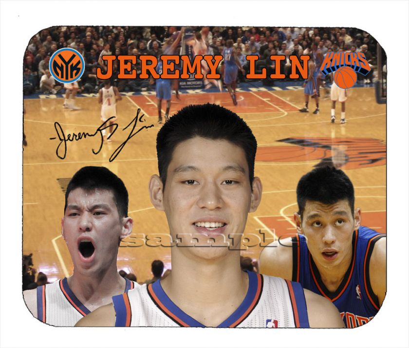   Jeremy Lin linsanity facsimile autograph NY Knicks Player Mouse Pad