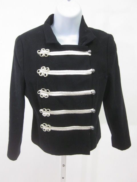 AKA Black Military Style Long Sleeve Jacket Sz XS  