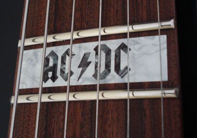 AC/DC GIBSON LIGHTENING BOLT MOP Guitar Decal Inlays  