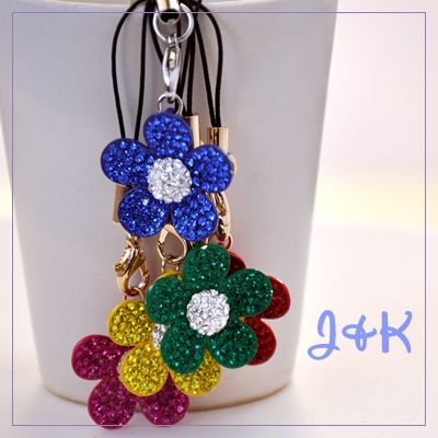 Swarovski Crystal Flower Cell Phone Camera Purse Charm Christmas Gift 