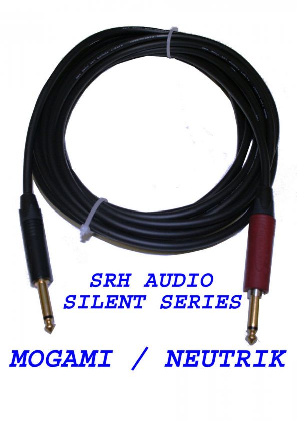   SRH Audio Mogami/Neutrik Silent Guitar Cable   Handbuilt   Gold Plugs